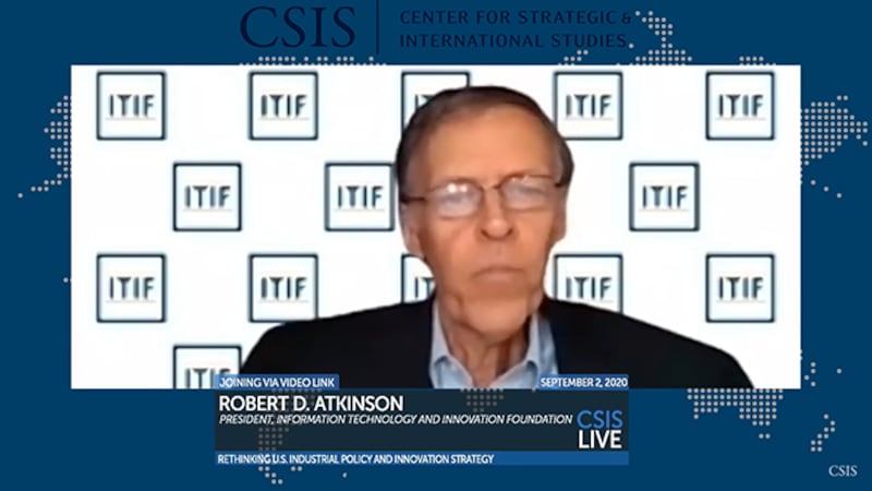 美国智库信息技术与创新基金会（ITIF）主席阿特金森 (Robert Atkinson) 在讨论会上发言（视频）